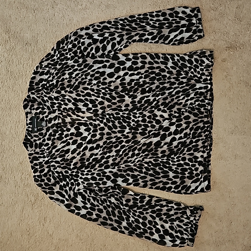 INC International Concepts leopard shirt, sz L